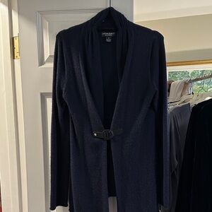 Donna Karan Women's Dark Blue Blazer with Clasp